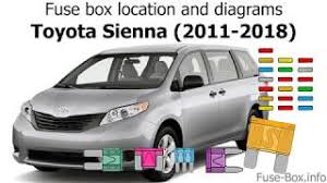 View and download toyota 1999 sienna owner's manual online. Fuse Box Location And Diagrams Toyota Sienna 2011 2018 Youtube
