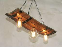 Rustic Ceiling Lights Wine Barrel With 3 Lights In 2021 Rustic Ceiling Lights Ceiling Lights Wine Barrel Lighting