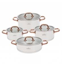 18 cm derin tencere 20 cm derin tencere 24 cm derin tencere 24 cm karnıyarık tencere. Karaca Satin 8 Parca Tencere Seti Bronz Karaca