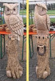 Baumstamm aus beton selber machen. Http Www Crazychainsaw Com Photogallery Galerie Tiere Page Eule 027 Htm Holz Schnitzen Schnitzen Kettensagekunst