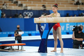 Tokyo_olympics_artistic_gymnastics_51987 simone biles, of the united states, warms up prior to the artistic gymnastics balance beam final at the 2020 summer olympics, tuesday, aug. V B5xjiixpargm
