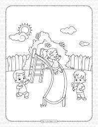 Free printable park coloring pages. Printable Children In The Park Coloring Page In 2021 Spring Coloring Pages Coloring Pages Free Printable Coloring
