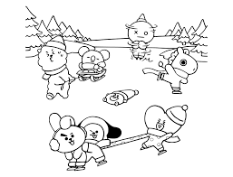Image result for bt21 coloring pages. Bt21 Coloring Pages Van Koya Rj Shooky Mang Chimmy And Cooky To Make Bt21 Testpitusek
