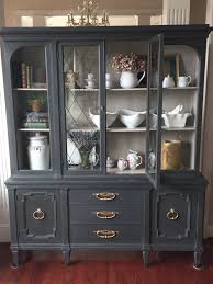 Kent coffey foreteller mid century walnut china cabinet buffet and hutch this cabinet is 53 wide x 17 deep x 67.75 inches tall. Pin By Jessi Harper On Painted Furniture Furniture Makeover Painted China Cabinets Refurbished Furniture