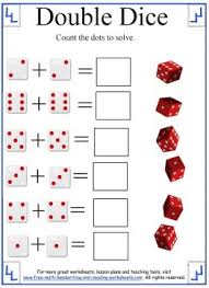 Printable math dice games worksheets. Math Addition Worksheets Adding Dice