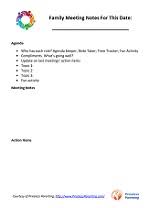 (objective/s for an upcoming family meeting) 1. Free Printable Charts For Kids And Parents Priceless Parenting