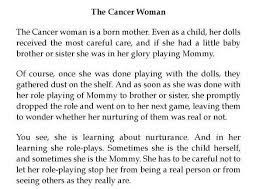 A cancer woman is a composite of many things. Moon Child Cancer Woman