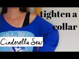 How To Make A Collar Smaller Fix And Tighten A Collar That Is Too Wide And Falls Off Shoulders Youtube Shirt Hacks Altering Clothes Shirt Alterations