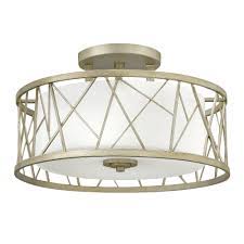 They help maximise space, whilst still guaranteeing an even distribution of light, and you can rest assured the correct flush ceiling light won't dominate the space. Hinkley Lighting Nest Semi Flush Ceiling Light In Silver Leaf Fitting Style From Dusk Lighting Uk