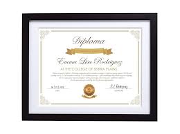 Pearhead Classic Graduation Diploma Frame Highschool and College Certificate  Frame (Displays 10.5x8 Inch with Mat) (Displays 12.5x6.625” Without Mat)  and White, Black: Buy Online at Best Price in Egypt - Souq is