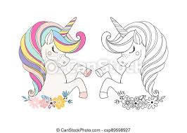Color online with this game to color fantasy coloring pages and you will be able to share and to create your own gallery online. Coloring Page Unicorn Head With Flower In Boho Design Beautiful Portrait Of A Magic Horse For Invitation Baby Shower Canstock