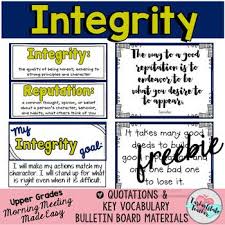 Integrity And Character Quotations And Vocabulary Kindnessnation Morning Meeting Guidance Lessons Activities For Teens