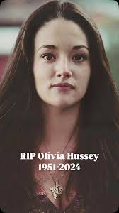Another horror icon gone this year. 💔, Famous for her roles in Rome and  Juliet, Black Christmas, IT (1990), and her work as a voice actor, Hussey  was 73. ID: An image of a young Olivia Hussey, a woman ...