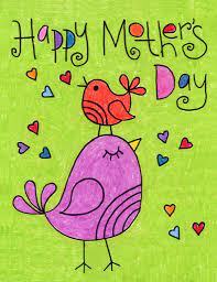 Free printable and 3 different designs! How To Draw A Mother S Day Card Art Projects For Kids
