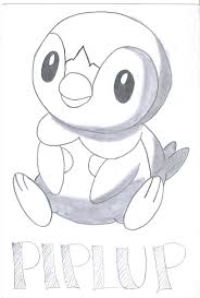 Pokemon Coloring Pages Piplup Teckningar