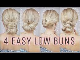 4 Easy Low Messy Bun Hairstyles Medium And Long Hairstyles Youtube In 2021 Low Bun Hairstyles Tutorial Easy Bun Hairstyles Lower Bun Hairstyles
