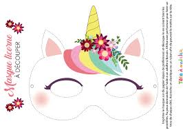 Masque De Licorne A Imprimer Avec Tete A Modeler Fetes D Anniversaire De Licorne Invitations Licornes Deco Anniversaire Licorne