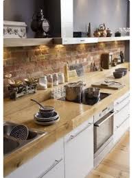 Pinterest Obscollective Cuisines Deco Credence Cuisine Cuisine Brique