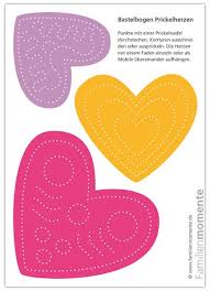 Herzen Mobile Zum Prickeln Pink Orange Lila Bastelbogen Zum Prickeln Ein Schones Mutte Valentinstag Basteln Kinder Valentinstag Basteln Muttertag Basteln