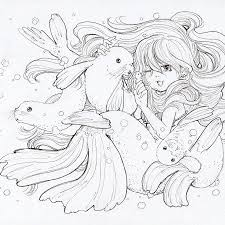 It was printed and downloaded many times from june 29, 2014. Ink Work Mermaid Coloring Book Mermaid Coloring Pages Manga Coloring Book