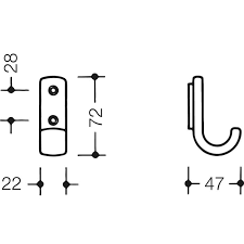 Coat hooks features & benefits. Hewi 477 Coat Hook 477 90 06072 Height 75mm May Green