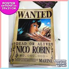 Poster buronan bajak laut topi jerami. Straw Hat S Nico Robin Wanted Bounty One Piece Wanted Poster Shopee Malaysia
