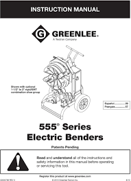 555 Series Electric Benders Pdf Free Download