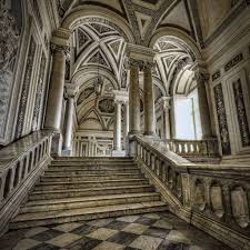 Ancient Stairs Interiors Of The Benedectine Monastery In Catania Sicily Catania Sicily Catania Sicily Italy