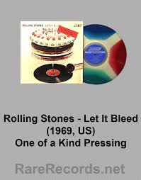 Rolling Stones Black And Blue Vinyl Value Rolling Stones Let It Bleed 1969 One Of A Kind Pressing Probably Made During Off Hours By A Record Company Employee Vi Vinyl Let It Bleed Rolling Stones