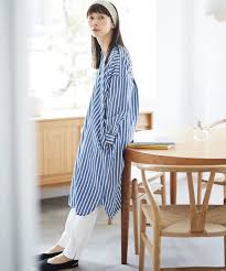 2019春 はストライプが流行る ワンピやボトムで取り入れて旬コーデを楽しもう folk シャツワンピース ストライプ シャツワンピース ロング ストライプシャツ レディース