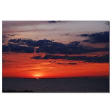 Trademark Fine Art 24 In X 16 In Great Lake Sunset Canvas Art Ks050 C1624gg Sunset Canvas Lake Sunset Sunset Art