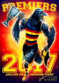 The crows show starring piggy. Adelaide Crows Premiership Poster By Grange Wallis Afl