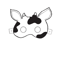 Free Printable Cow Mask Template In 2020 Cow Mask Kids Cow Costume Cow Costume