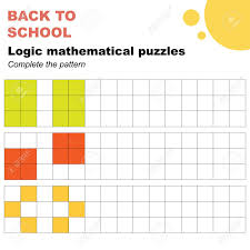 Logic puzzles worksheets & riddles worksheets can your students solve these puzzles? Complete The Patterns Mathematical Logic Puzzles Worksheet Easy Worksheet For Children In Preschool Elementary And Middle School Royalty Free Cliparts Vectors And Stock Illustration Image 152029162