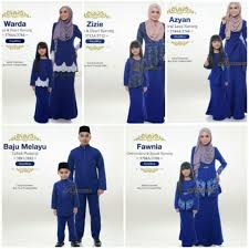 Baju raya tiga beranak ini semuanya tak muat. Baju Melayu Kurung Raya Sedondon Family 2019 Royal Blue Shopee Malaysia