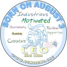 The lion is the symbol for the leo zodiac sign. August 3 Zodiac Horoscope Birthday Personality Sunsigns Org