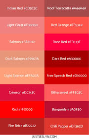 Names For Colors To Inspire Your Next Project With Hex Codes Names For Red Just Jes Lyn Color Blogging Inspiration Cool Names
