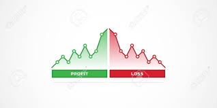 Vector Illustration Of Graphic Charts Going Up And Down