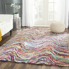 Anaheim Hand Tufted Cotton Multi Color Area Rug Area Rugs Geometric Area Rug Cotton Area Rug