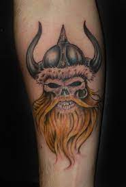 Horns hat shop mens accessories fashion viking helmet helmet hat novelty items vikings fan vikings game viking horn. Viking Skull With A Red Beard In A Horned Helmet Skull Tattoos Viking Skull Skull Tattoo Design