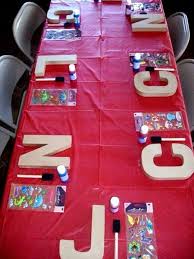Kids Birthday Party At Home Ideas Diy Party Idea Have Each Child Create Their Own Customized Monogram Letter From Poca Cosa Creatin Birthday Party At Home Art Birthday Party Kids Party Games