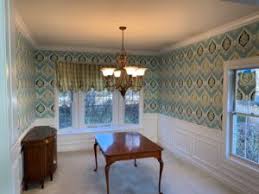 Historically, chair rails were used to divide walls into more visually pleasing proportions. Wallpaper For Dining Room Walls D Franco Painting Wallpaper Elgin Geneva St Charles Chicagoland