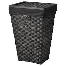 Knarra Laundry Basket With Lining Black Brown Ikea Switzerland In 2020 Black Laundry Basket Laundry Basket Laundry Hamper