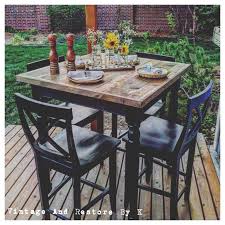 Rustic Painted Furniture High Top Table Redo Rustic Painted Furniture High Top Table Kitchen Pub Table Sets