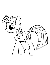 Sketsa kuda poni sederhana dan unik. Mewarnai Little Pony Gabrez