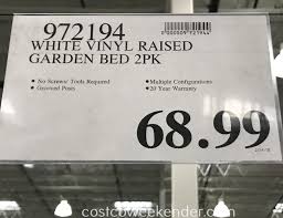 Lifetime storage sheds vertical siding garden buildings backyard patio shed storage skylight the neighbourhood new homes. Vita White Vinyl Raised Garden Bed 2 Pack Costco Weekender
