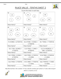 Free 4th Grade Math Worksheets Place Value Tenths 2 Gif 1000 1294 4th Grade Math Worksheets Math Worksheets 10th Grade Math Worksheets