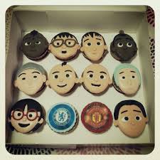 Upin Ipin Friends Cupcake Set Cute Clay Baby Cake 2nd Birthday