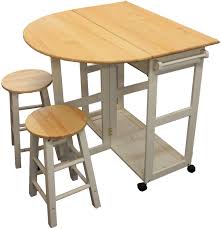 Maribelle Folding Table And Stool Set Kitchen Breakfast Bar White Bar Height Kitchen Table Kitchen Table Settings White Kitchen Table