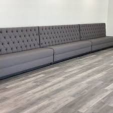 Insist that the bench that you having custom built for you is not made using mdf sheet products, a type of sheet material similar to particle board and is inferior to traditional plywood. Free Shipping White King Size Tufted Bed Luxurious Wingback Tufted Bed White Bed With Nickel Nailheads Bedroom Furniture In 2020 Upholstered Banquette Dining Room Bench Seating Kitchen Banquette